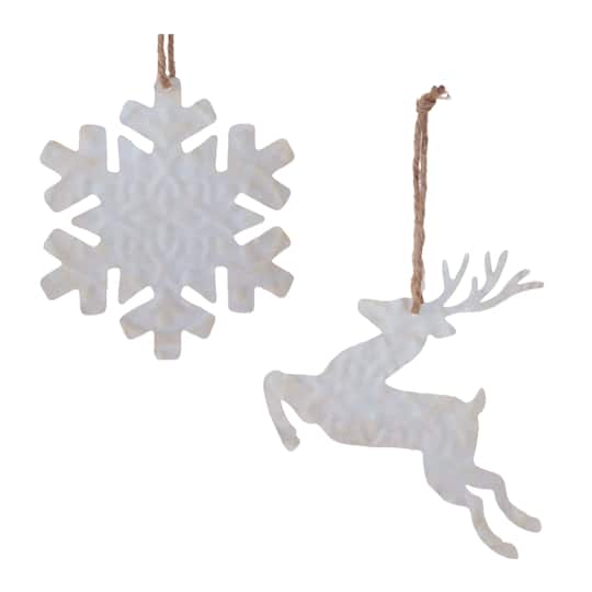 Melrose Snowflake & Deer Ornaments Set